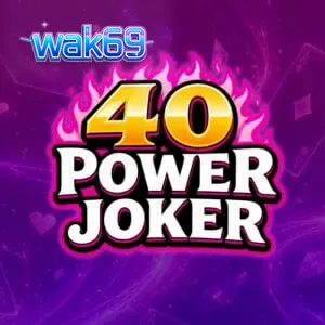 Tampilan visual mesin slot 40 Power Joker dengan simbol buah klasik dan latar belakang galaksi.